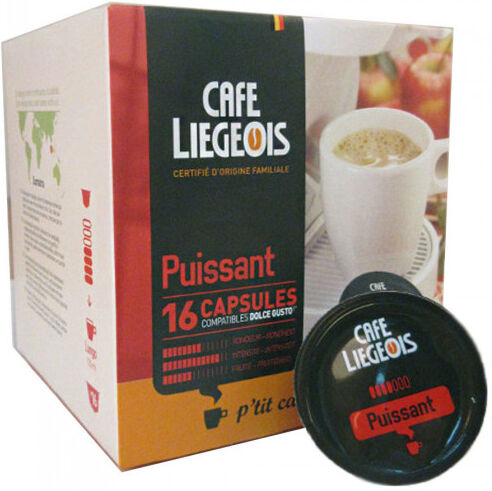 Café Liégeois Coffee capsules Café Liégeois "Puissant", 16 pcs. Café Liégeois Coffee capsules Café Liégeois "Puissant", 16 pcs.