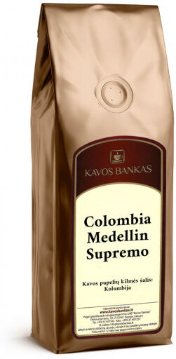 Kavos Bankas Coffee beans Kavos Bankas "Colombia Medellin Supremo", 500 g Kavos Bankas Coffee beans Kavos Bankas "Colombia Medellin Supremo", 500 g