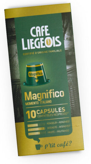 Café Liégeois Coffee capsules Café Liégeois "Magnifico", 10 pcs. Café Liégeois Coffee capsules Café Liégeois "Magnifico", 10 pcs.