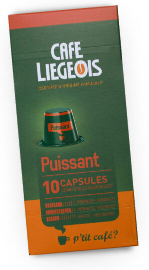 Café Liégeois Coffee capsules Café Liégeois "Puissant", 10 pcs. Café Liégeois Coffee capsules Café Liégeois "Puissant", 10 pcs.