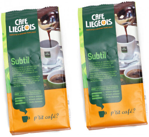 Café Liégeois Ground coffee set "Subtil" 2 x 250 g Café Liégeois Ground coffee set "Subtil" 2 x 250 g