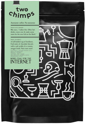 Two Chimps Coffee Coffee beans Two Chimps "More coal for the internet", 250 g Two Chimps Coffee Coffee beans Two Chimps "More coal for the internet", 250 g