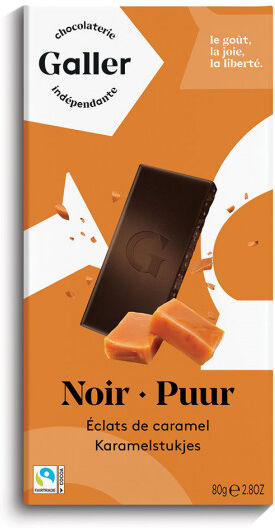 Galler Chocolate tablet Galler "Noir Eclats De Caramel", 80 g