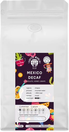 Coffee World Coffee beans Coffee World "Mexico Decaf", 250 g Coffee World Coffee beans Coffee World "Mexico Decaf", 250 g
