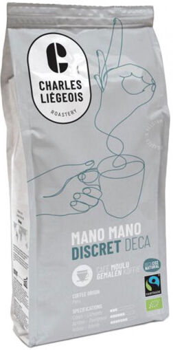 Charles Liégeois Ground coffee Charles Liégeois "Mano Mano Discret Déca", 250 g Charles Liégeois Ground coffee Charles Liégeois "Mano Mano Discret Déca", 250 g