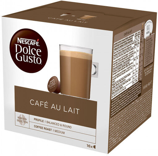NESCAFÉ® Dolce Gusto® Coffee capsules NESCAFÉ Dolce Gusto "Café Au lait", 16 pcs. NESCAFÉ® Dolce Gusto® Coffee capsules NESCAFÉ Dolce Gusto "Café Au lait", 16 pcs.