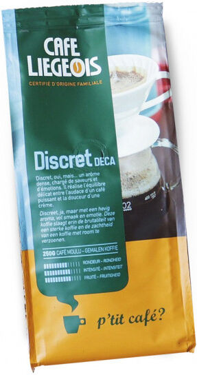 Café Liégeois Ground coffee Café Liégeois "Discret Deca", 250 g Café Liégeois Ground coffee Café Liégeois "Discret Deca", 250 g