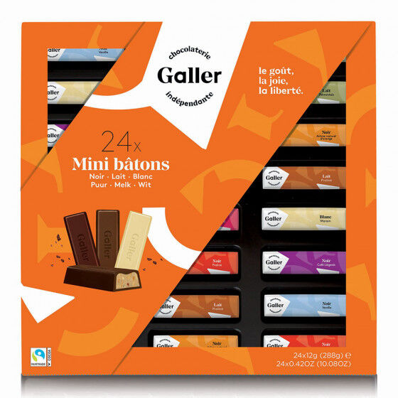 Galler Gift box mini bars Galler "Mini Batons Assortment", 24 pcs.