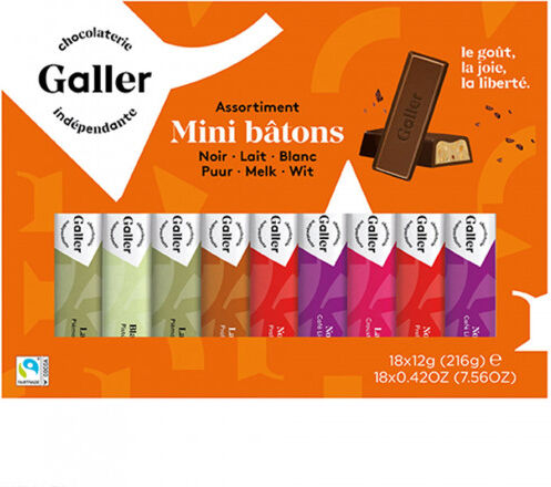 Galler Gift box mini bars Galler "Mini Batons Assortment", 18 pcs. Galler Gift box mini bars Galler "Mini Batons Assortment", 18 pcs.
