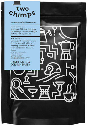 Two Chimps Coffee Coffee beans Two Chimps "Canoeing in a Cornish Pasty", 250 g Two Chimps Coffee Coffee beans Two Chimps "Canoeing in a Cornish Pasty", 250 g