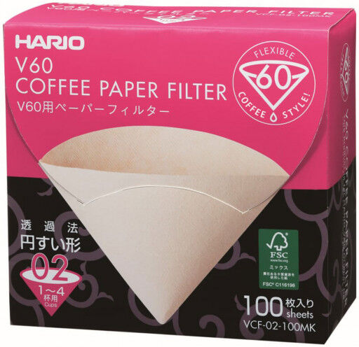 Hario Paper filters Hario "V60 02 MK", 100 pcs. Hario Paper filters Hario "V60 02 MK", 100 pcs.