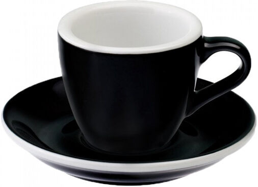 Loveramics Espresso cup with a saucer Loveramics "Egg Black", 80 ml Loveramics Espresso cup with a saucer Loveramics "Egg Black", 80 ml