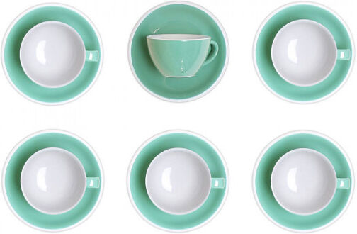 Loveramics Latte cup with a saucer Loveramics "Egg Mint", 300 ml, 6 pcs.