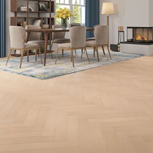 Luxury Flooring 18.99m² - Natural Ritz 8mm Kensington Oak Herringbone Laminate Flooring - Water Resistant Luxury Flooring 18.99m² - Natural Ritz 8mm Kensington Oak Herringbone Laminate Flooring - Water Resistant