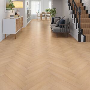 Luxury Flooring 18.99m² - Natural Ritz 8mm Raleigh Oak Herringbone Laminate Flooring - Water Resistant Luxury Flooring 18.99m² - Natural Ritz 8mm Raleigh Oak Herringbone Laminate Flooring - Water Resistant