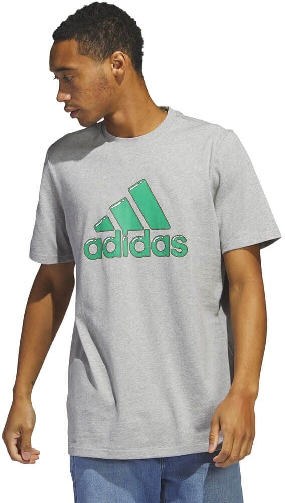 adidas Sportswear Mens Logo Print T-Shirt - Grey - XS