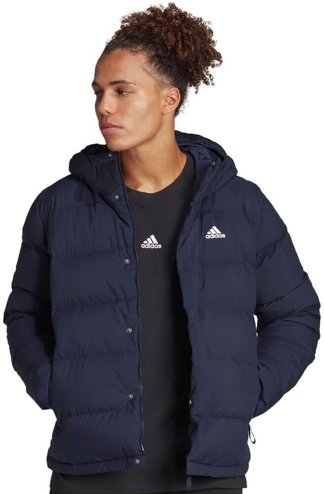 adidas Sportswear Mens Helionic Hooded Down Jacket - Legend Ink - M