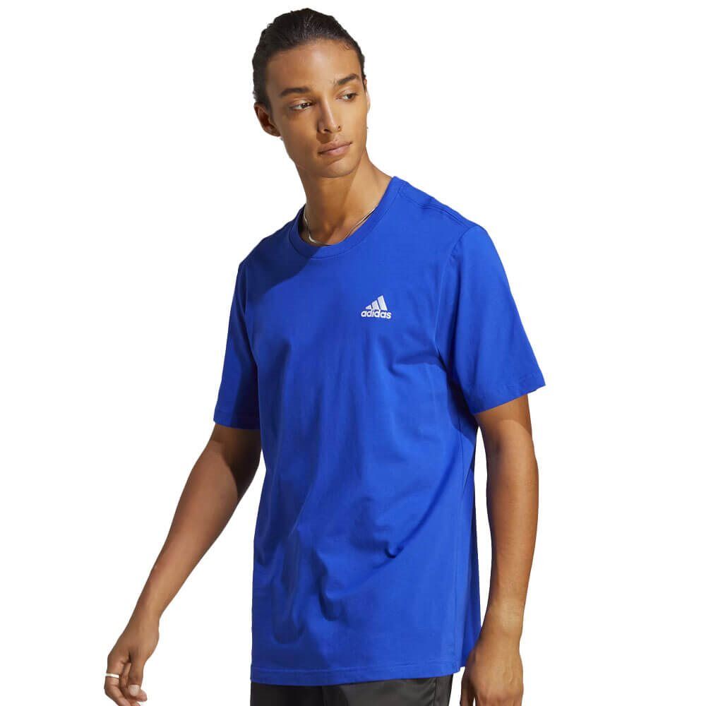 adidas Sportswear Mens Embroidered Small Logo T-Shirt - Semi Lucid Blue - 2XL