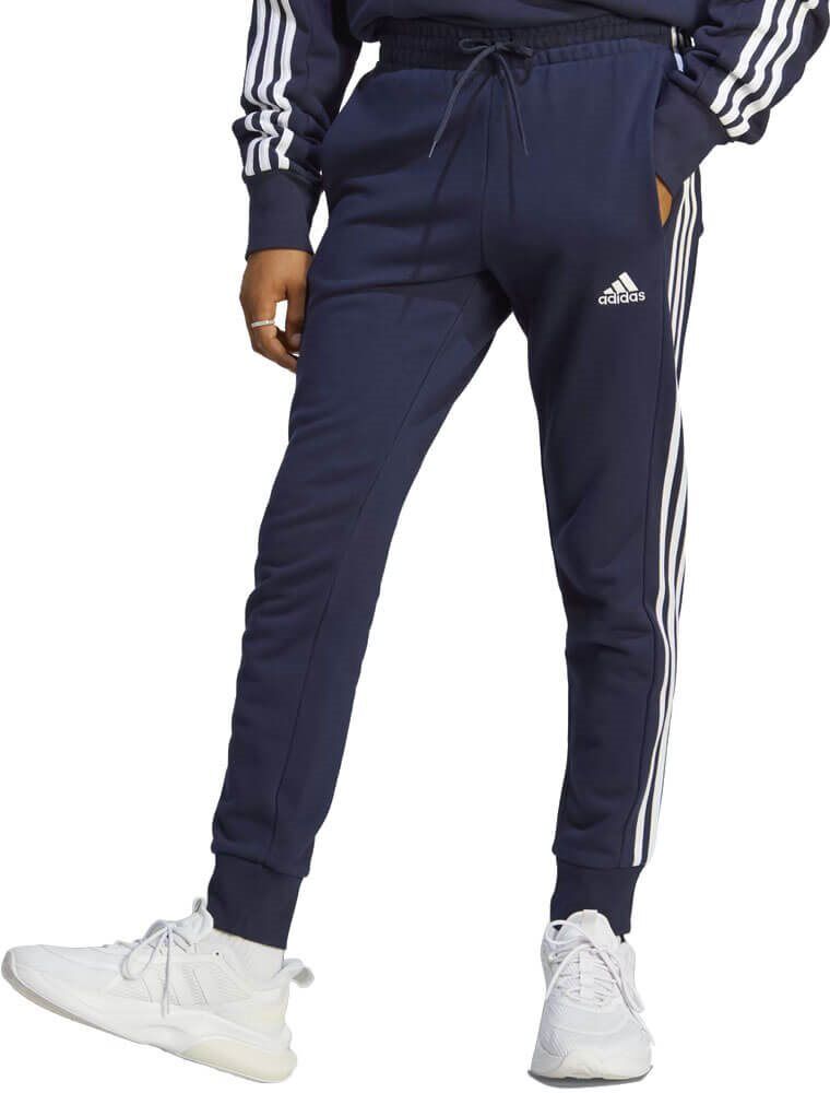 adidas Sportswear Mens 3-Stripe Fleece Tapered Cuff Joggers - Legend Ink - M