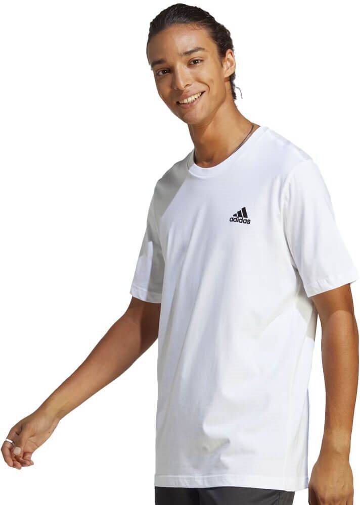 adidas Sportswear Mens Single Jersey Embroidered Small Logo T-Shirt - White - XS