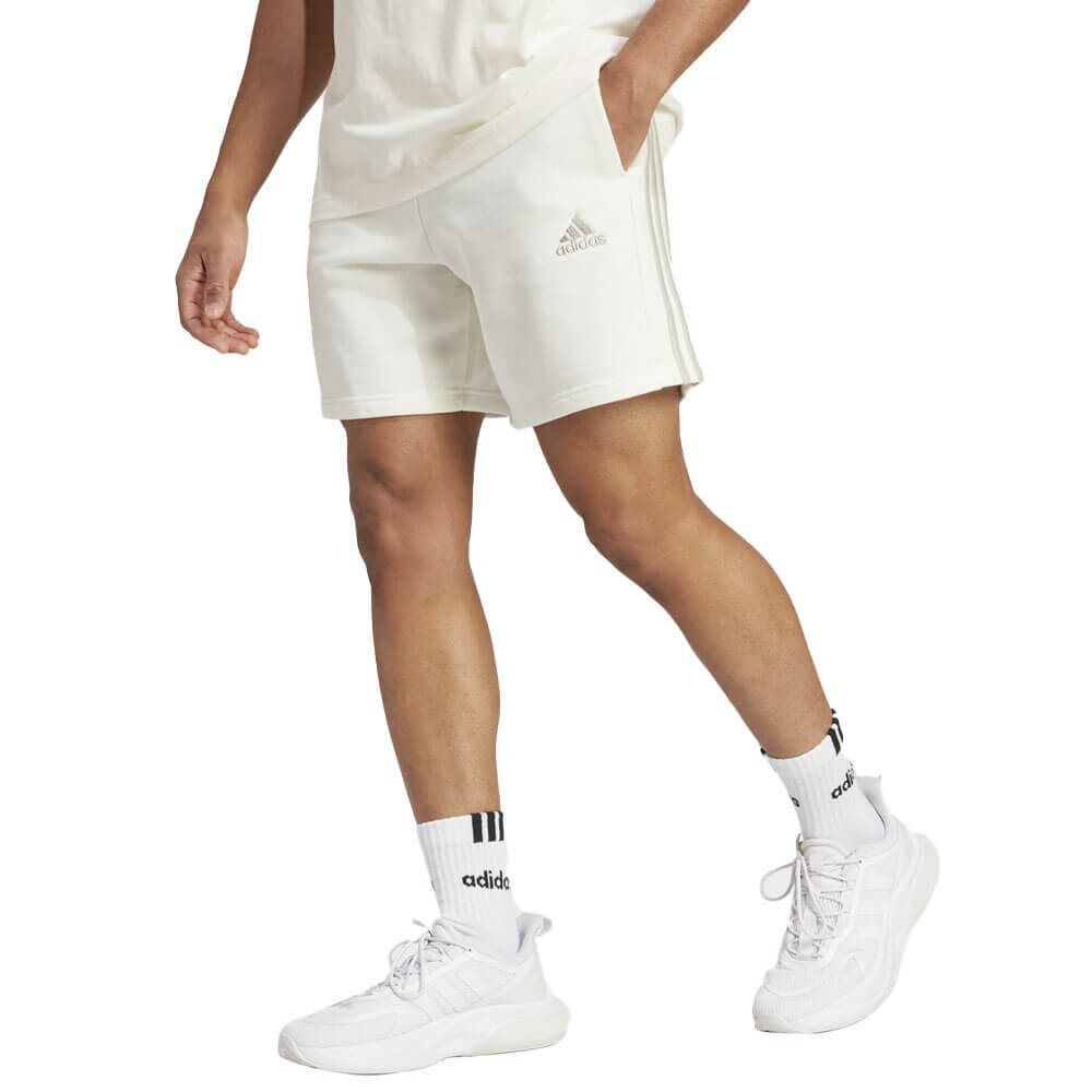 adidas Sportswear Mens Essentials French Terry 3-Stripes Shorts - White - S
