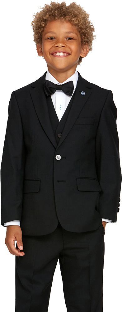 Benetti Black Benetti James Boy's 3-Piece Suit - 4