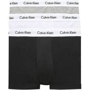 Calvin Klein Mens Cotton Stretch 3-Pack Trunks - Black/White/Grey - M