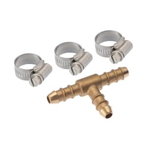 HGP 8mm Gas Hose Nozzle Tee and Jubilee Clips