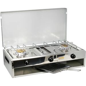 Foker 2 Ring Gas Burner & Grill Camping Stove