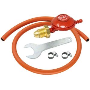 Calor 37mbar Propane Screw-On Gas Regulator, Spanner,1m Hose/Clips Kit