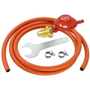 Calor 37mbar Propane Screw-On Gas Regulator, Spanner,2m Hose/Clips Kit