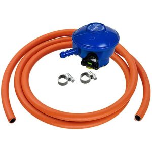 Calor 21mm Low-Pressure Butane Clip-On Gas Regulator 2m Hose/Clip Kit