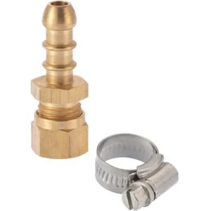 Calor 8mm Gas Hose Nozzle x 8mm Compression and Jubilee Clips