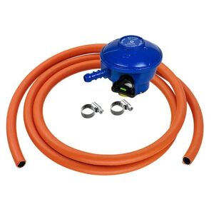 Calor 21mm Low-Pressure Butane Clip-On Gas Regulator 2m Hose/Clip Kit