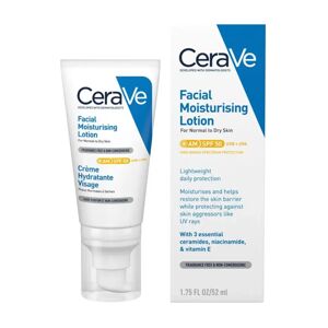 CeraVe Cera Ve AM Facial Moisturising Lotion SPF50 with Ceramides & Vitamin E for Normal to Dry Skin 52ml