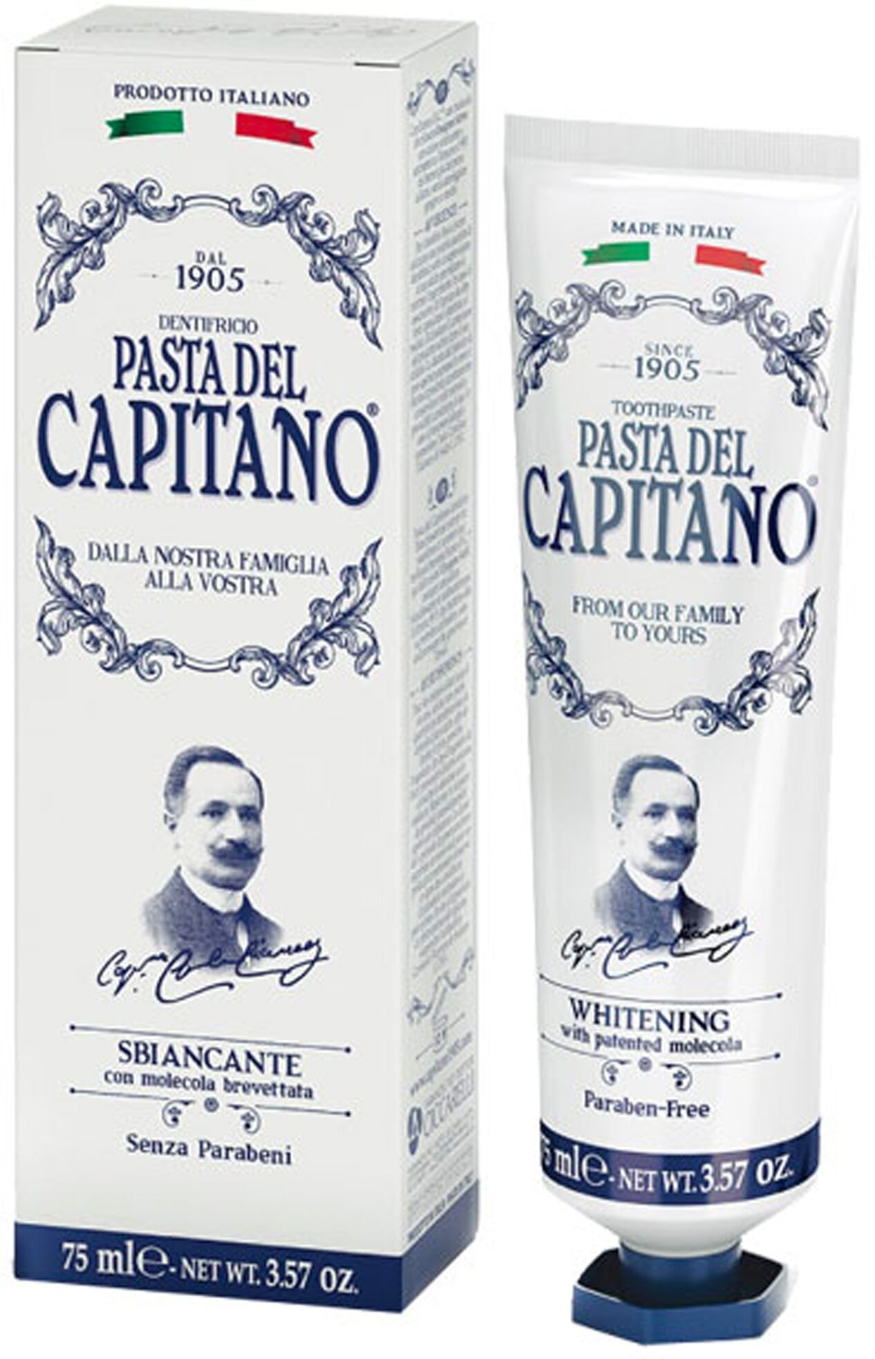 Pasta Del Capitano Whitening Toothpaste - CAPPST-WHT WHITE 75 Size: On - male - Size: One Size