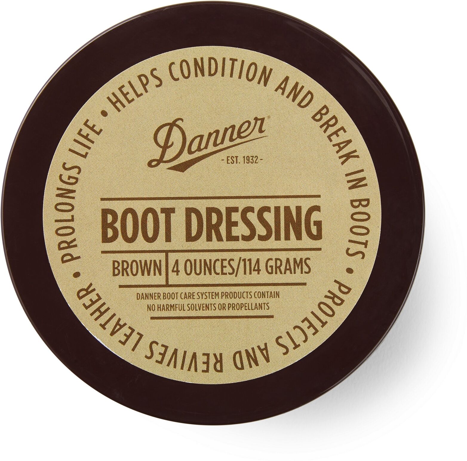Danner Boots Danner Boot Dressing 4 Ounces/114 Grams Brown 97401-B - Brown - male - Size: One Size