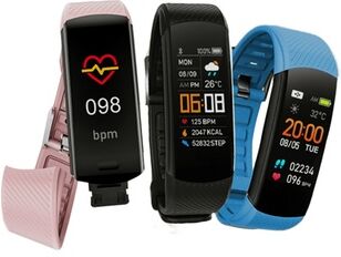 Groupon Goods Global GmbH One or Two Smart Activity Tracker Watches with Heart Rate Monitor Groupon Goods Global GmbH One or Two Smart Activity Tracker Watches with Heart Rate Monitor