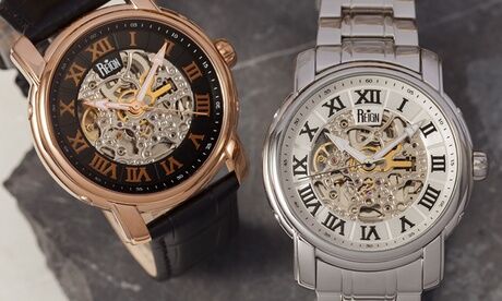 Groupon Goods Global GmbH Reign Kahn Automatic Skeleton Watch With Free Delivery Groupon Goods Global GmbH Reign Kahn Automatic Skeleton Watch With Free Delivery