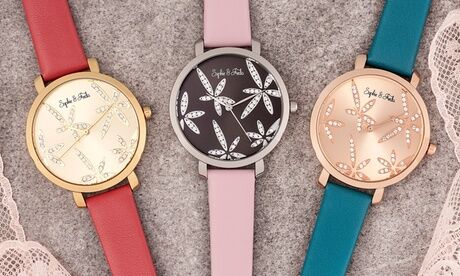 Groupon Goods Global GmbH Sophie and Freda Watch with Crystals from Swarovski® Groupon Goods Global GmbH Sophie and Freda Watch with Crystals from Swarovski®