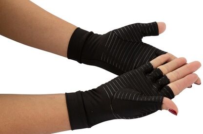 Groupon Goods Global GmbH One or Two Pairs of Copper-Infused Compression Arthritis Gloves Groupon Goods Global GmbH One or Two Pairs of Copper-Infused Compression Arthritis Gloves