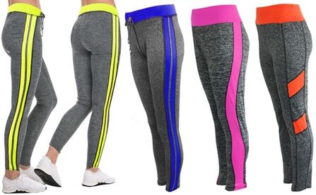 Groupon Goods Global GmbH Grey Contrast Fitness Leggings