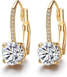 Groupon Goods Global GmbH Leverback Crystal Drop Earrings Groupon Goods Global GmbH Leverback Crystal Drop Earrings