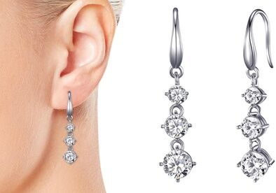 Groupon Goods Global GmbH One or Two Pairs of Philip Jones Earrings with Crystals from Swarovski® Groupon Goods Global GmbH One or Two Pairs of Philip Jones Earrings with Crystals from Swarovski®