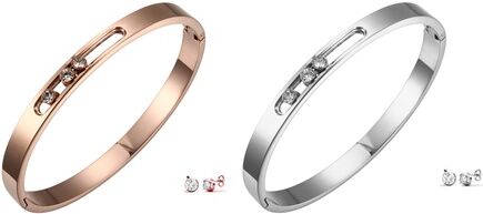 Groupon Goods Global GmbH Bangle and Earring Set Made with Crystals from Swarovski® Groupon Goods Global GmbH Bangle and Earring Set Made with Crystals from Swarovski®