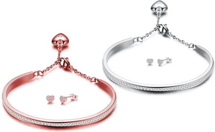 Groupon Goods Global GmbH One or Two Aurora Bangle and Earrings Sets