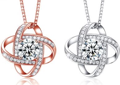 Groupon Goods Global GmbH One or Two Halo Necklaces Groupon Goods Global GmbH One or Two Halo Necklaces