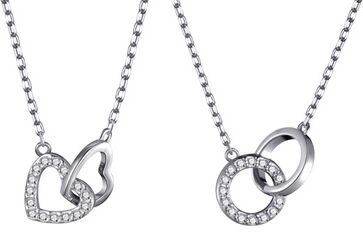 Groupon Goods Global GmbH One or Two Philip Jones Link Necklaces with Crystals from Swarovski®