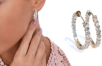 Groupon Goods Global GmbH Ah! Jewellery Hoop Earrings with Crystals from Swarovski® Groupon Goods Global GmbH Ah! Jewellery Hoop Earrings with Crystals from Swarovski®