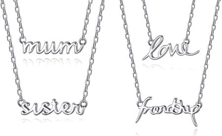 Groupon Goods Global GmbH One or Two Philip Jones Silver Quote Necklaces Groupon Goods Global GmbH One or Two Philip Jones Silver Quote Necklaces